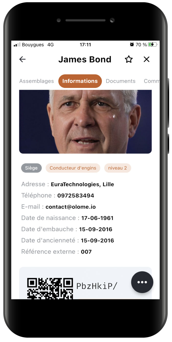 Une fiche ressource personne avec des informations Une fiche ressource personne avec des informations